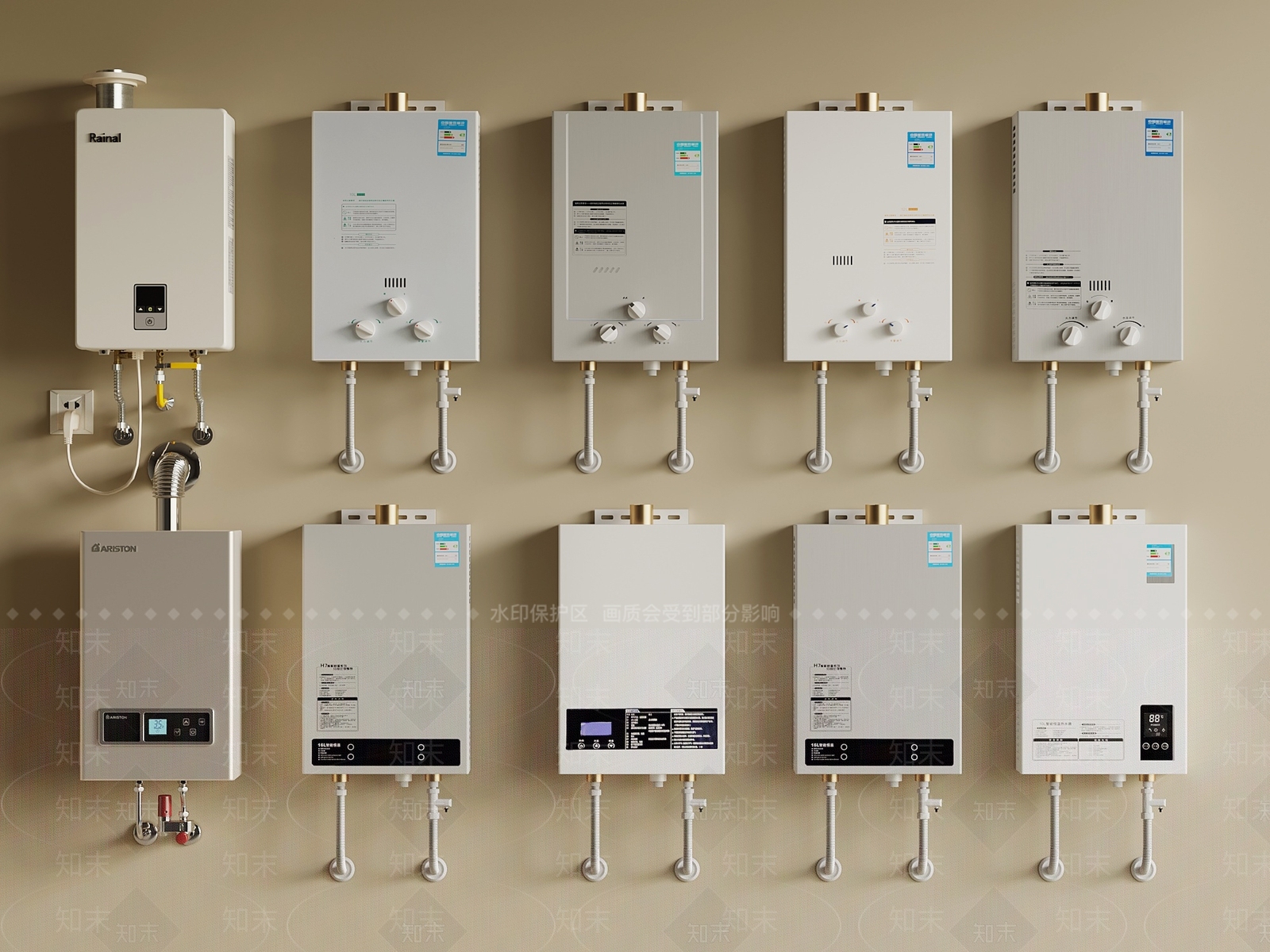 热水器3D模型下载【ID:1197657976】