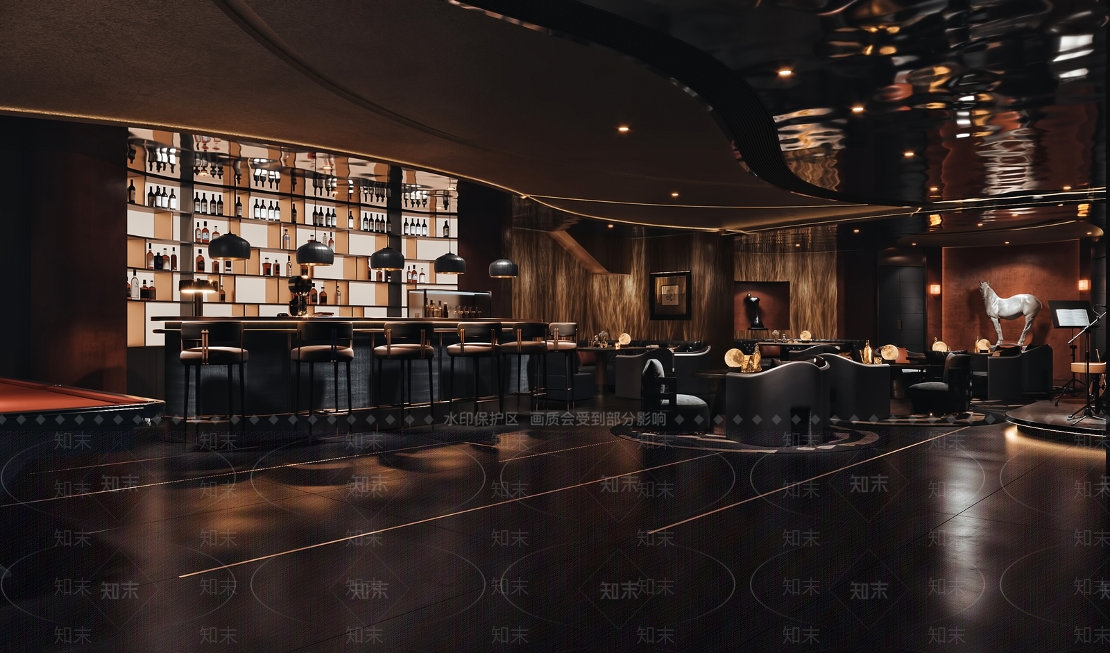 美式复古酒吧3D模型下载【ID:1197659195】
