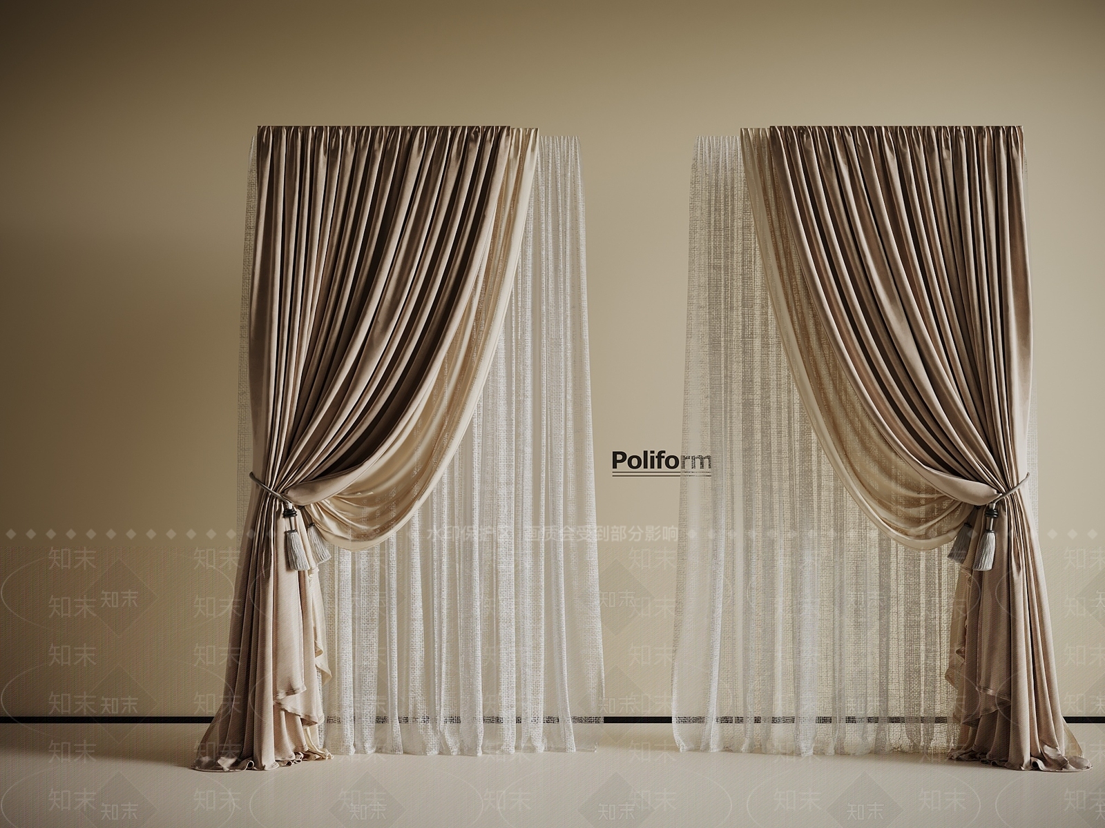 现代通用窗帘3D模型下载【ID:1197659166】