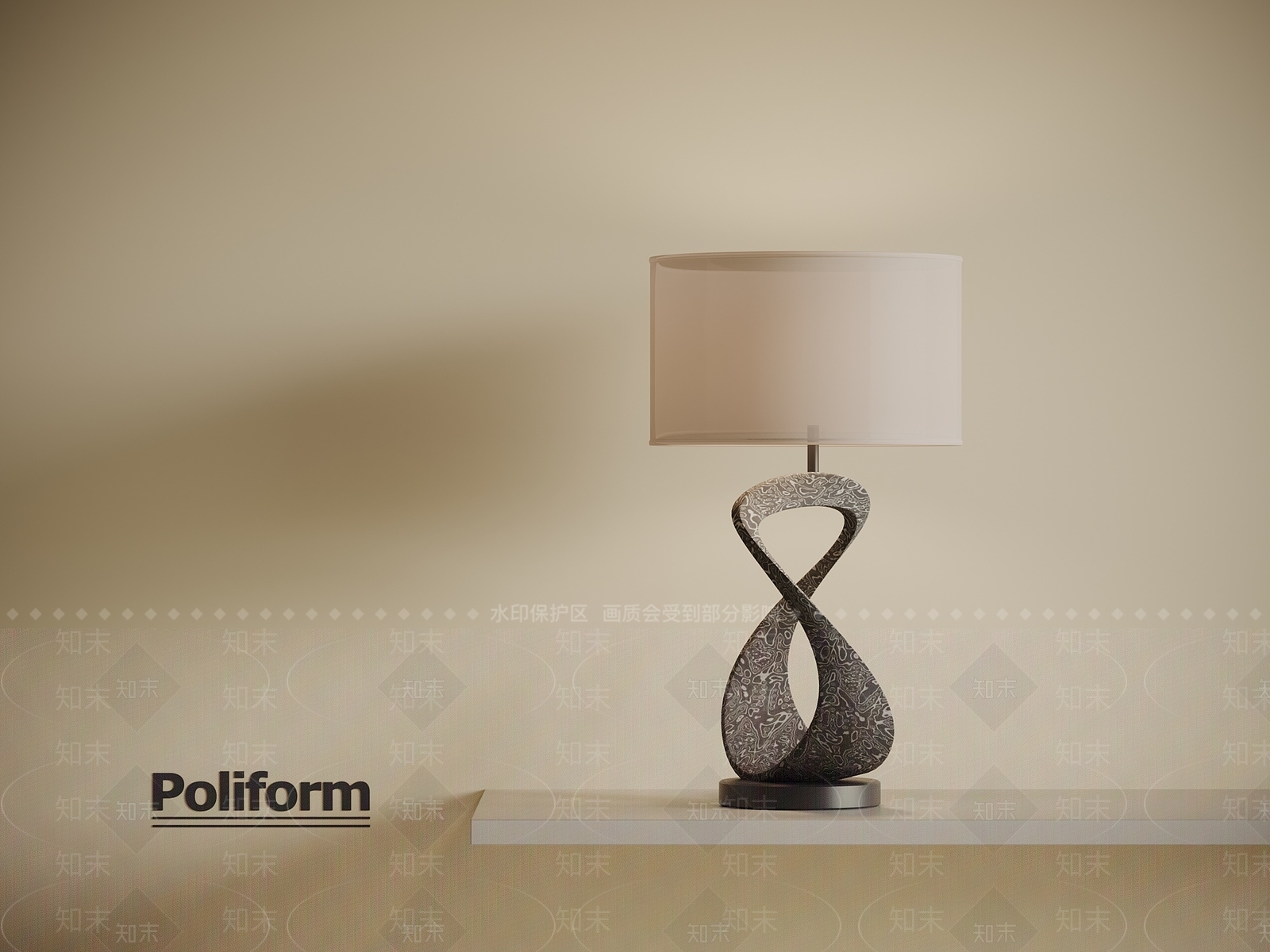 现代意式台灯3D模型下载【ID:1197660519】