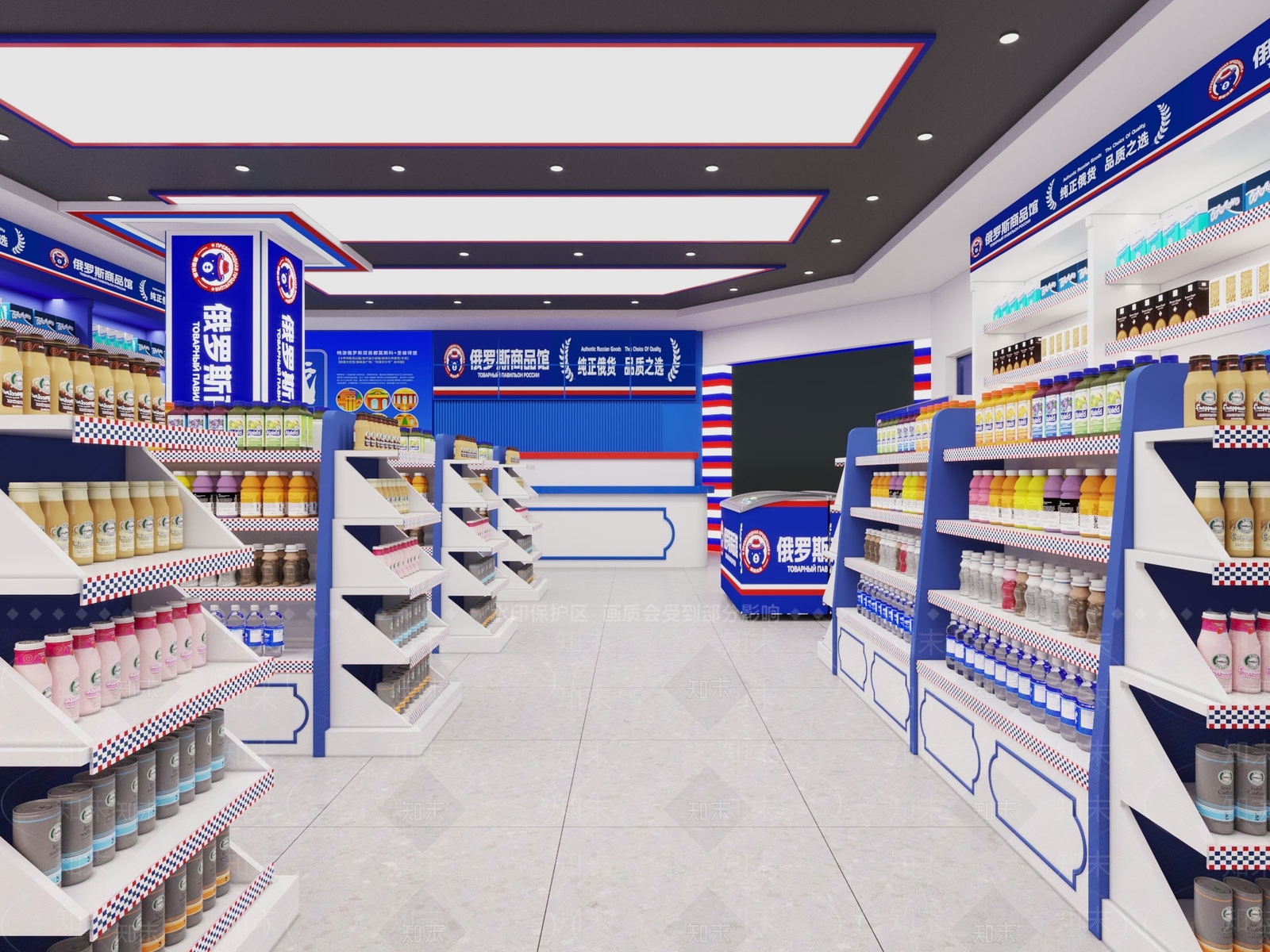 现代超市3D模型下载【ID:1197661646】