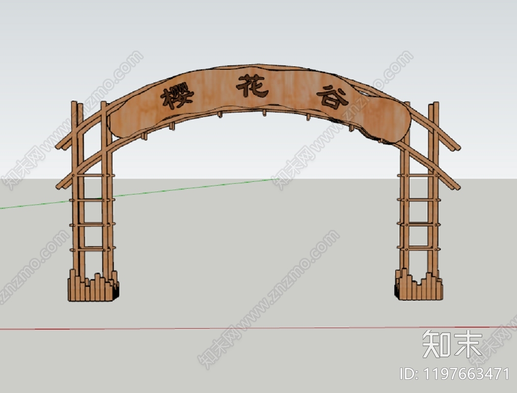 现代入口施工图下载【ID:1197663471】