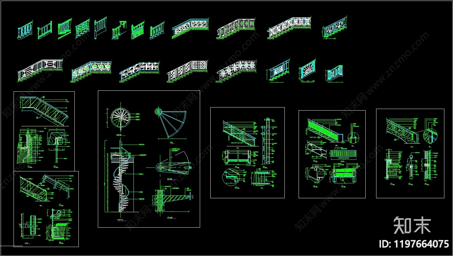 现代楼梯节点施工图下载【ID:1197664075】