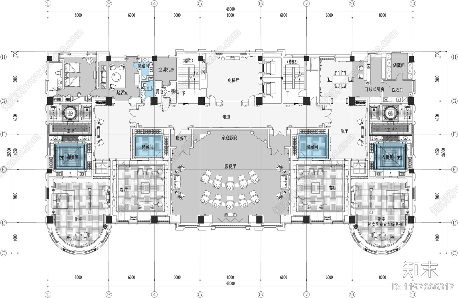 欧式会所cad施工图下载【ID:1197666317】