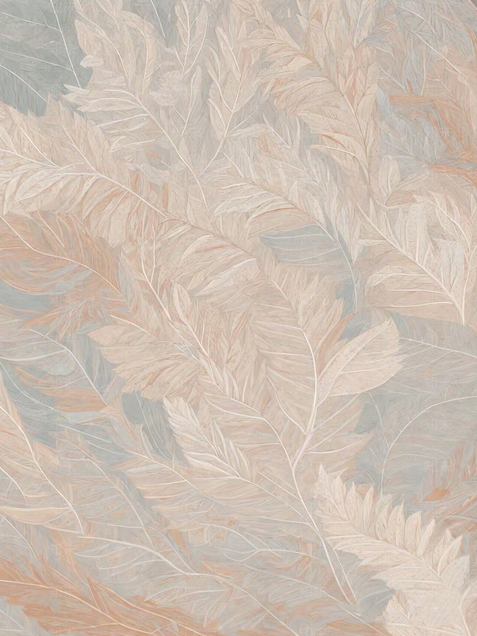 法式欧式植物壁纸贴图下载【ID:1197671869】