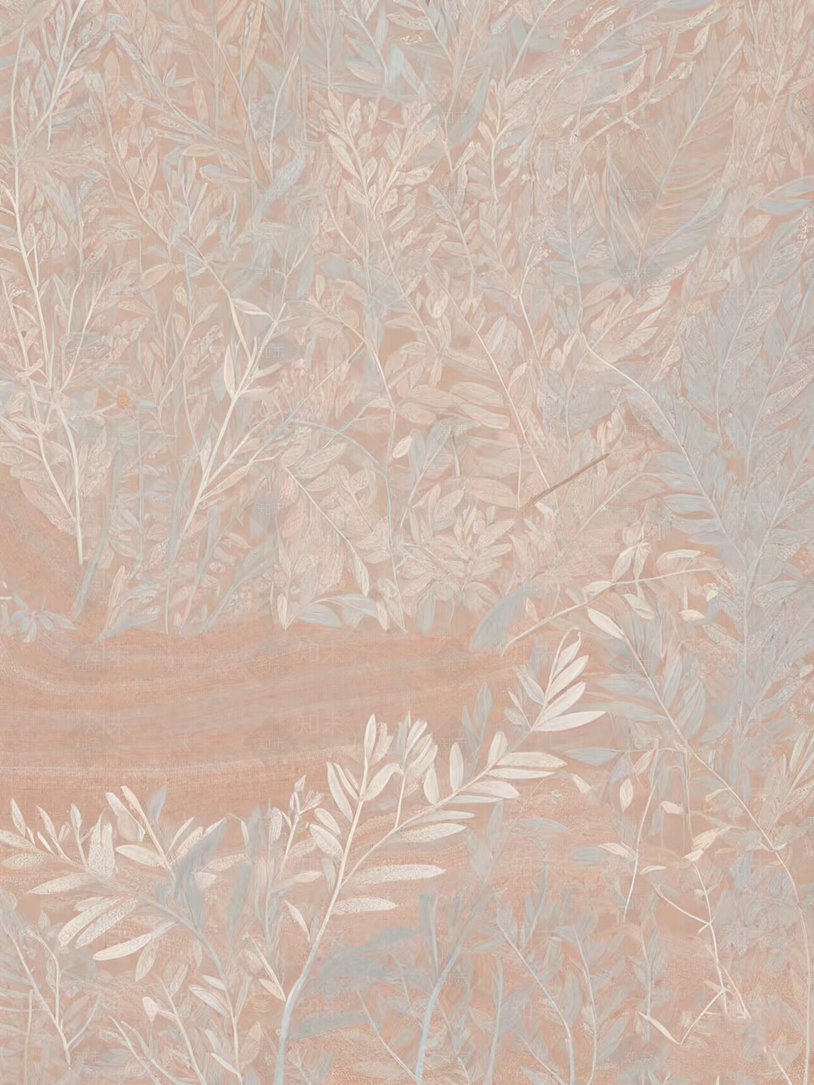 法式欧式植物壁纸贴图下载【ID:1197672031】
