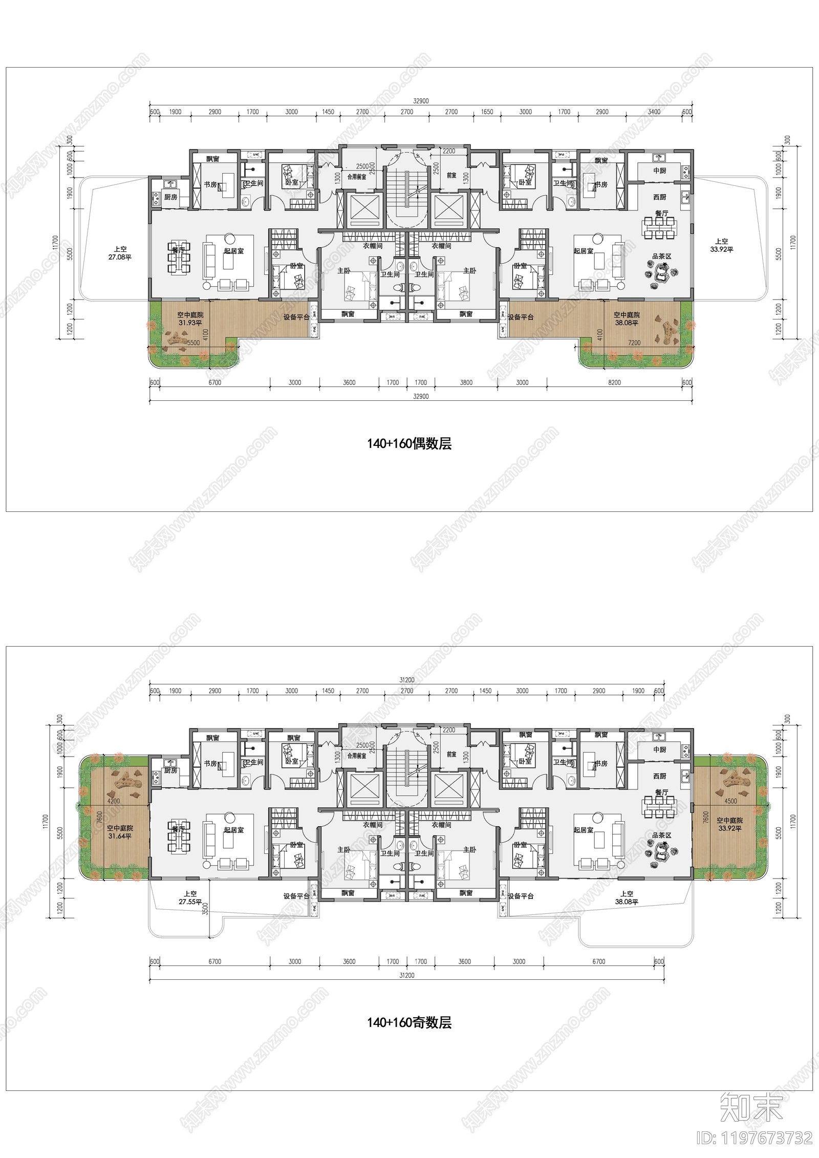 一梯四户施工图下载【ID:1197673732】