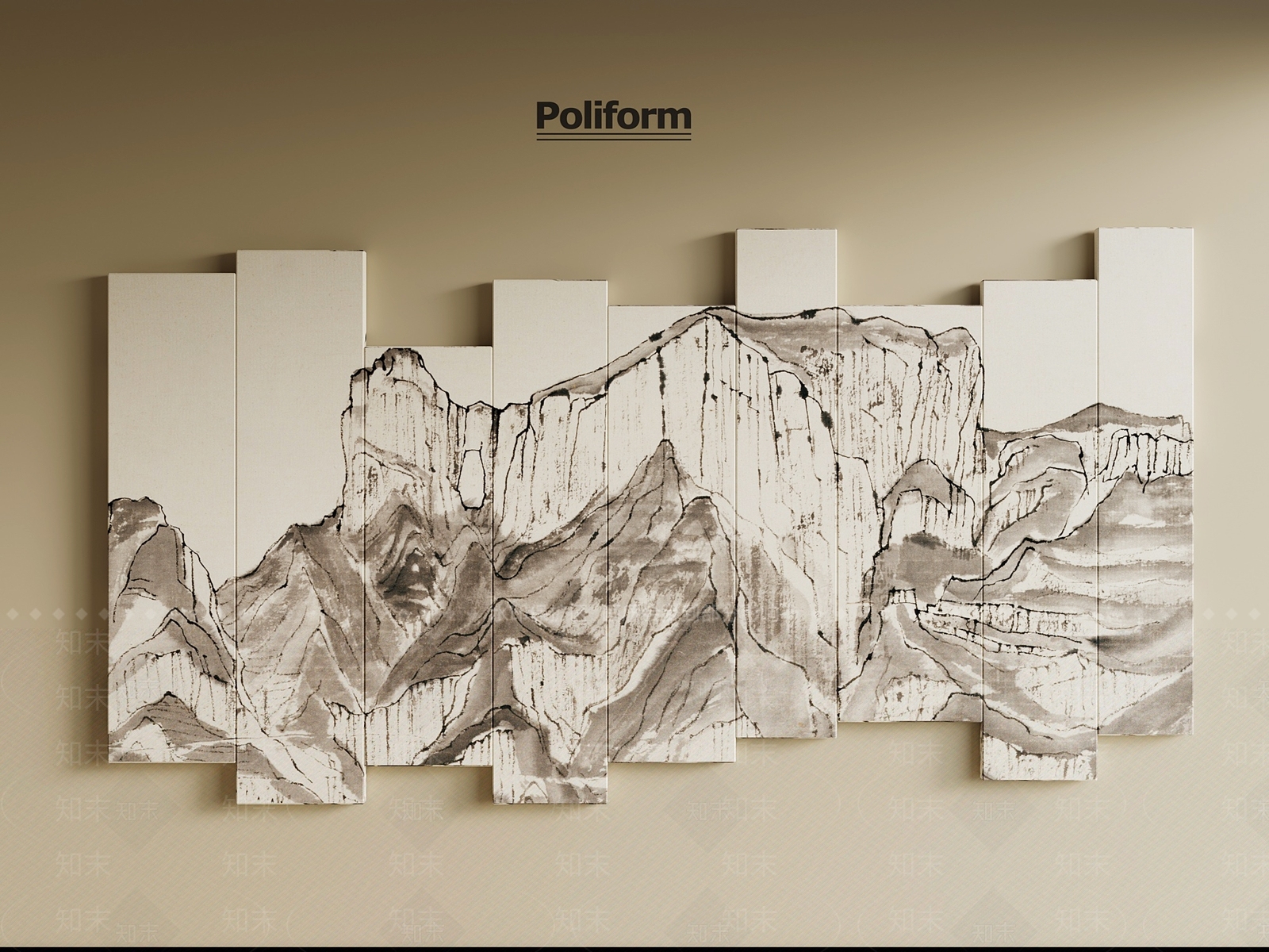 新中式中式宋式挂画3D模型下载【ID:1197674331】