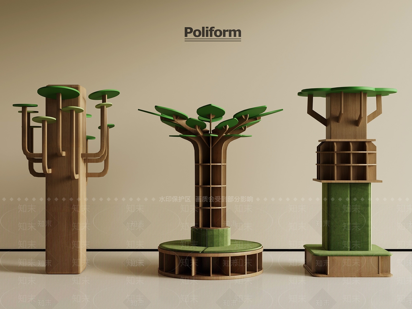 现代景观柱SU模型下载【ID:1197679551】