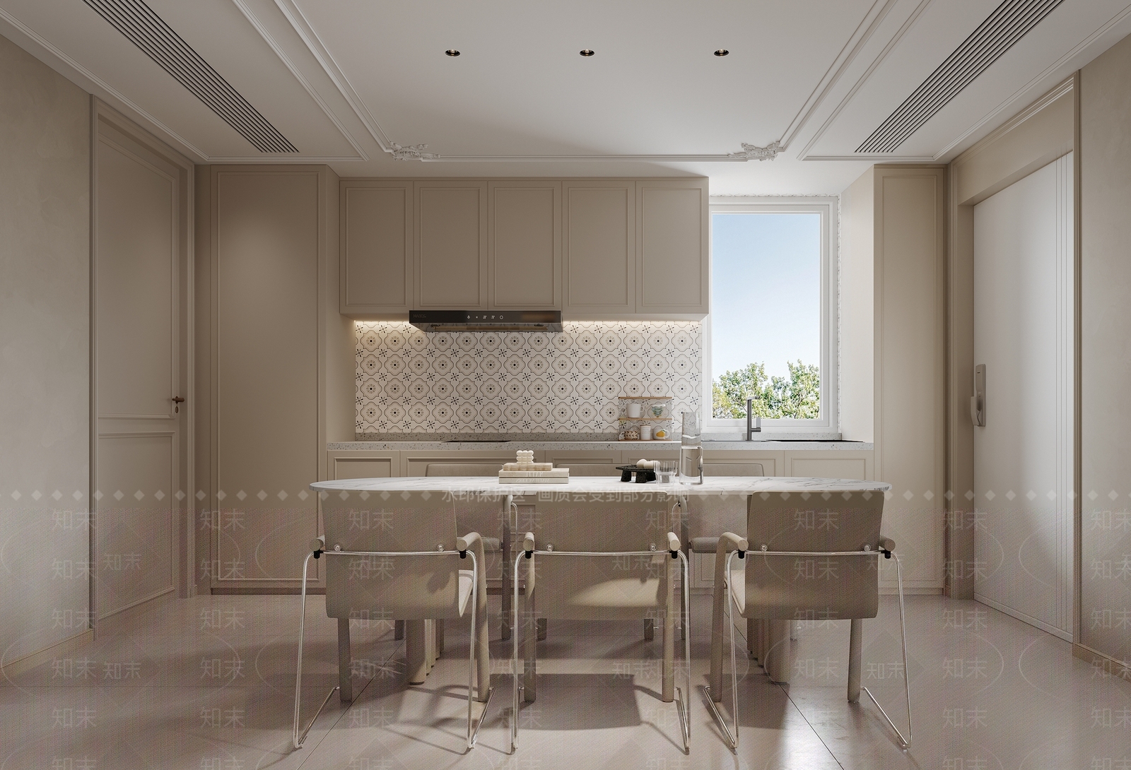 法式现代客餐厅3D模型下载【ID:1197685669】