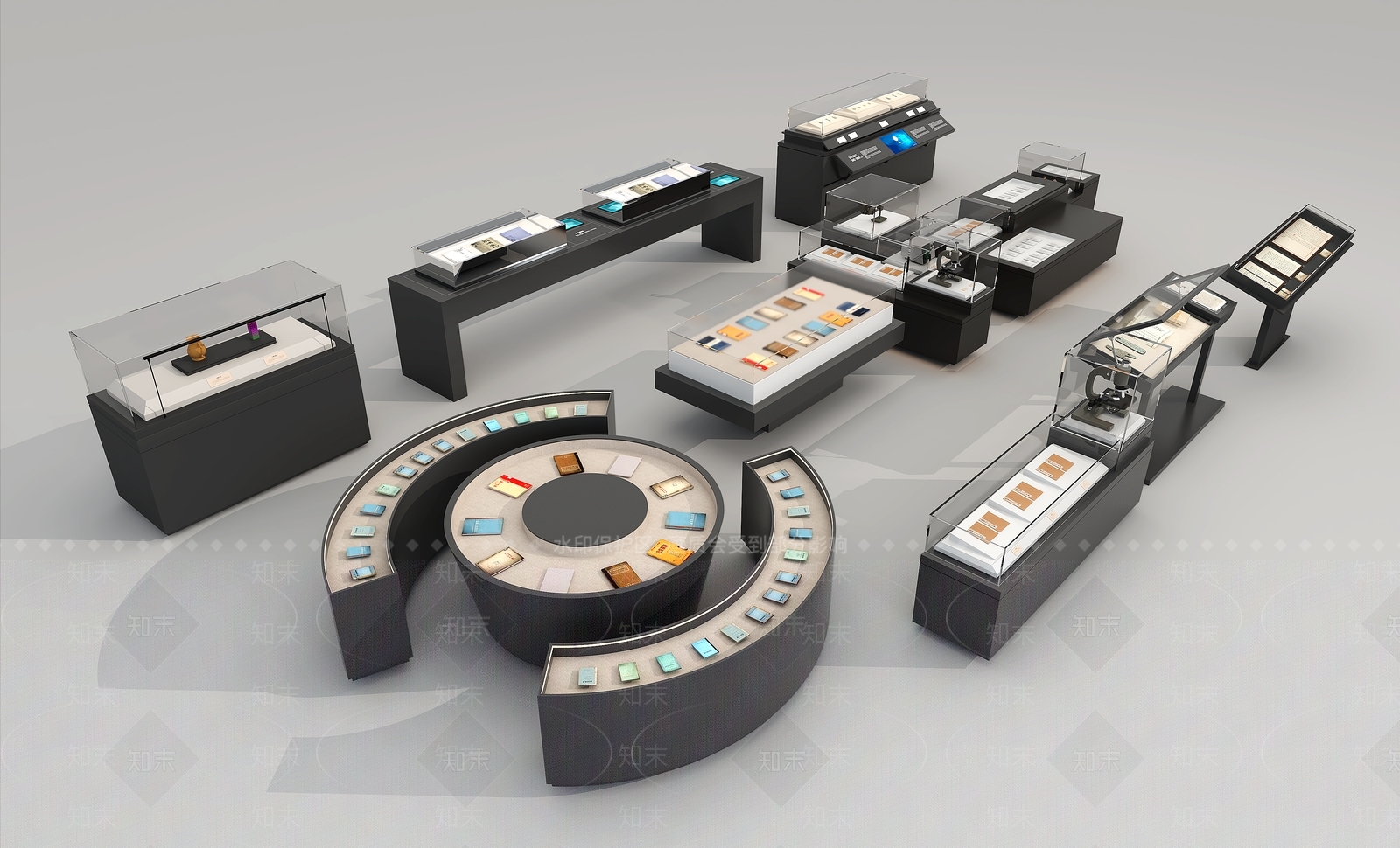 现代其他展台SU模型下载【ID:1197688995】