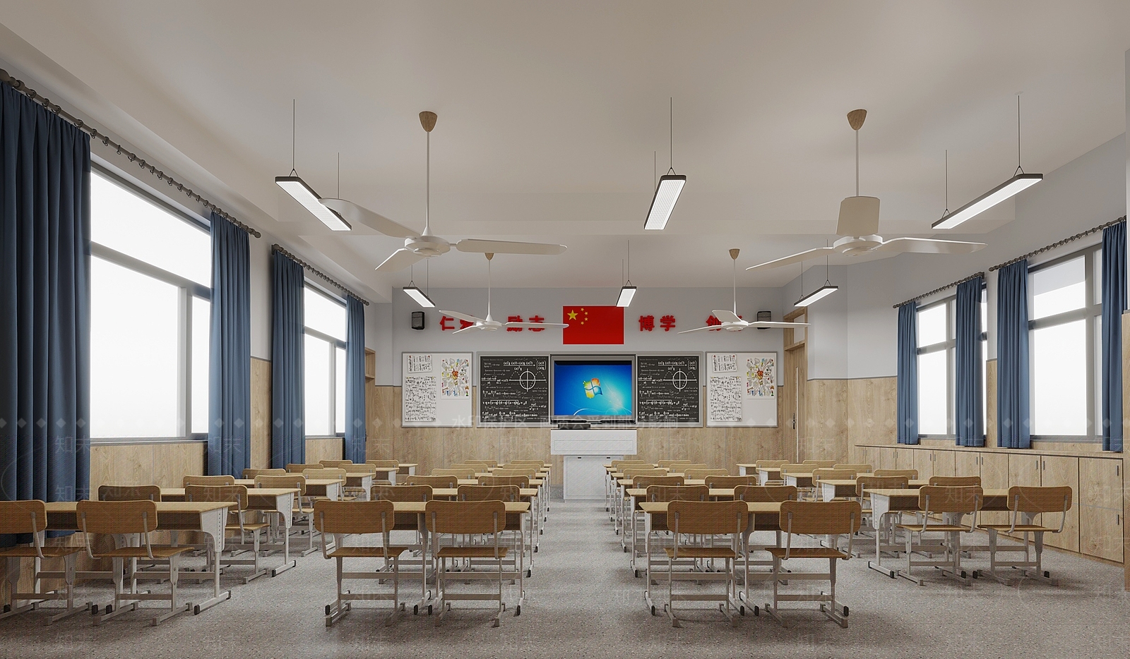现代教室3D模型下载【ID:1197690733】