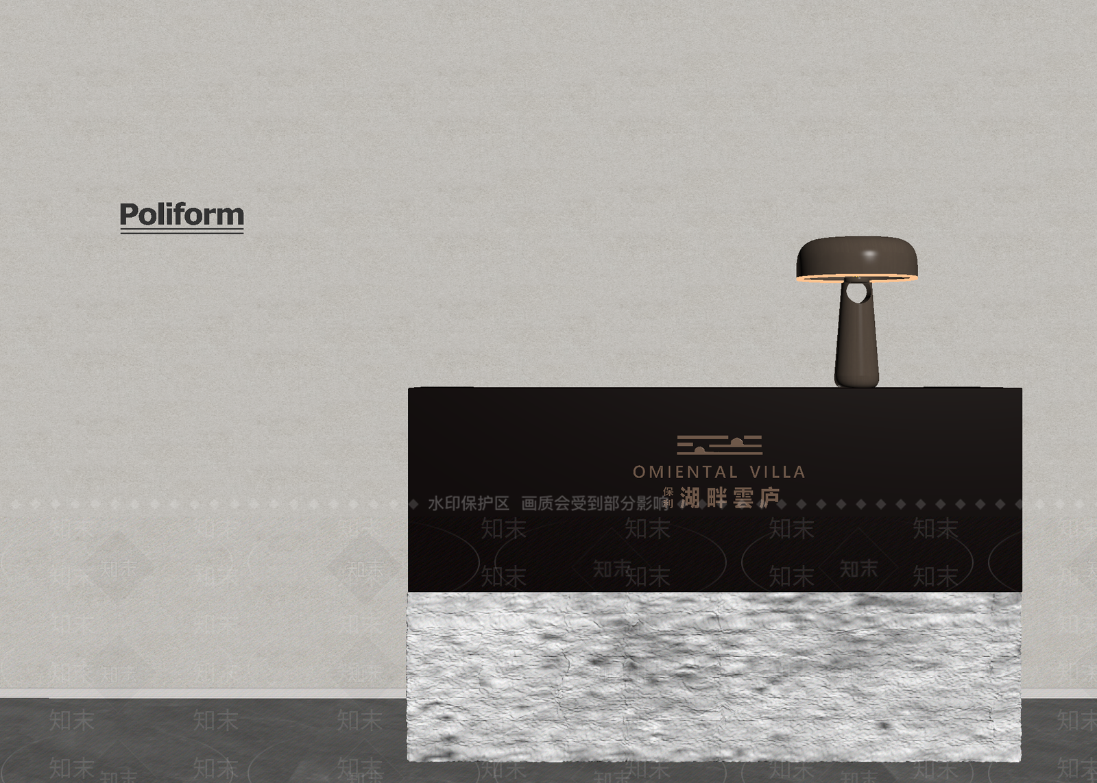 现代前台SU模型下载【ID:1197691392】