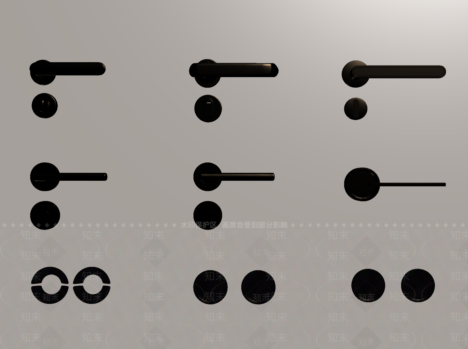 法式门把手SU模型下载【ID:1197694910】