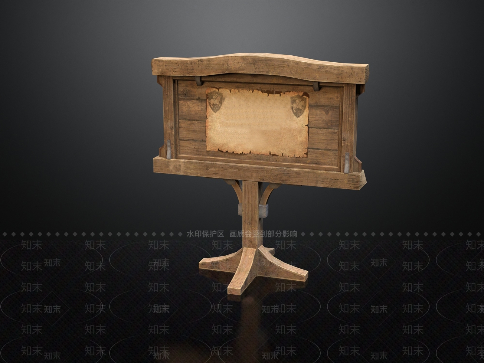 复古广告牌3D模型下载【ID:1197773802】