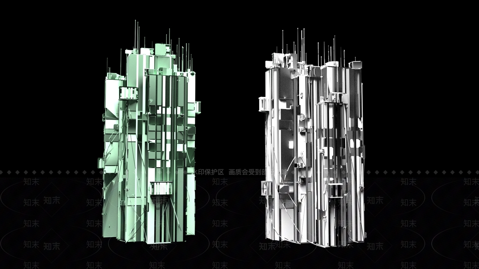 工业艺术风格建筑3D模型下载【ID:1197700840】