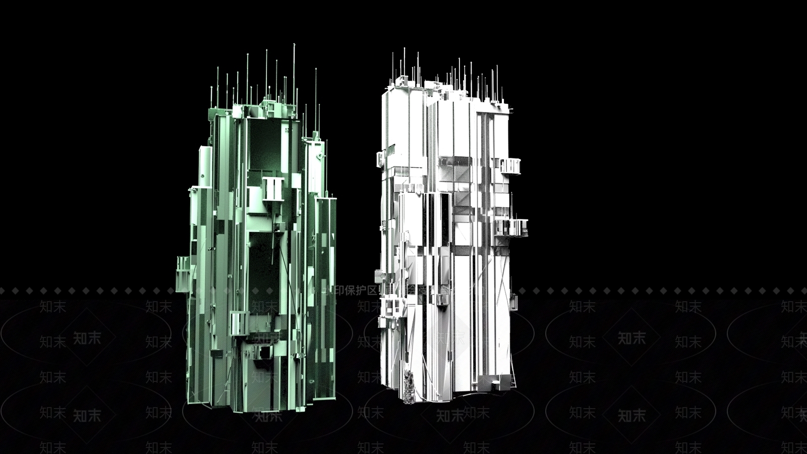 工业风格建筑SU模型下载【ID:1197700961】