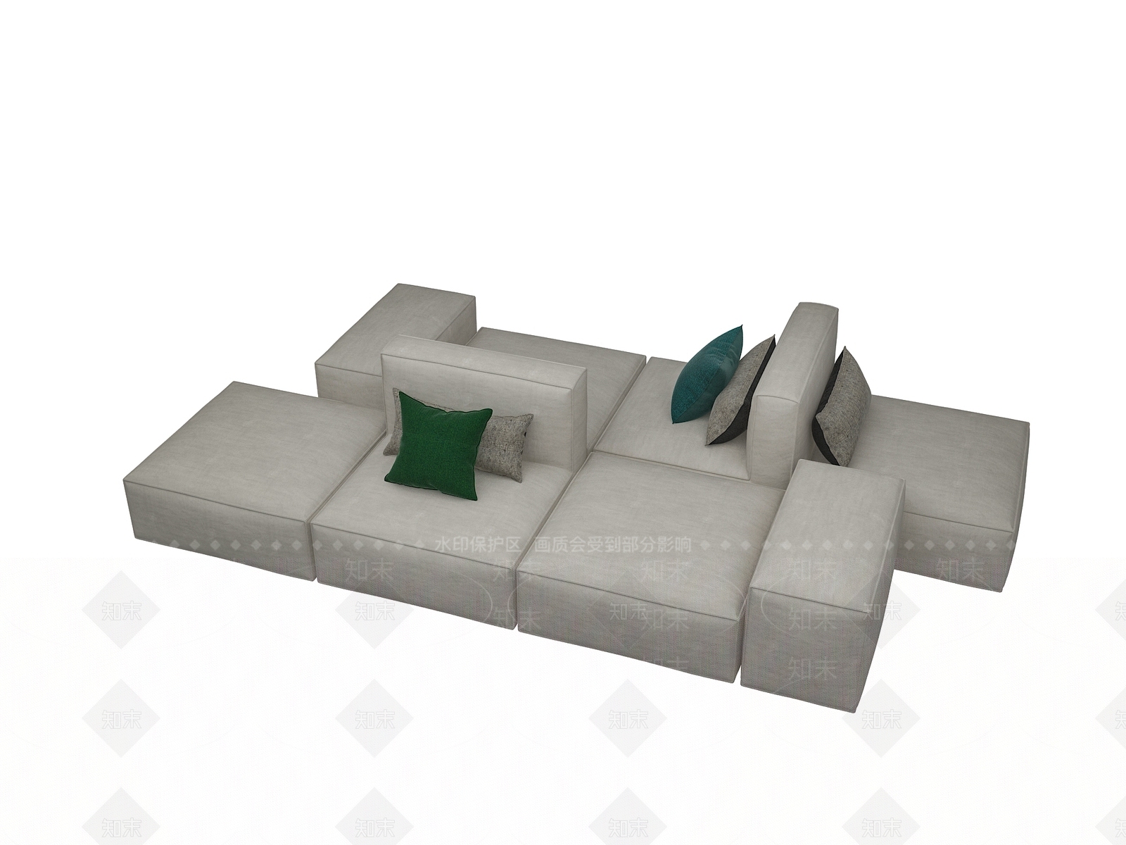 现代多人沙发3D模型下载【ID:1197702620】