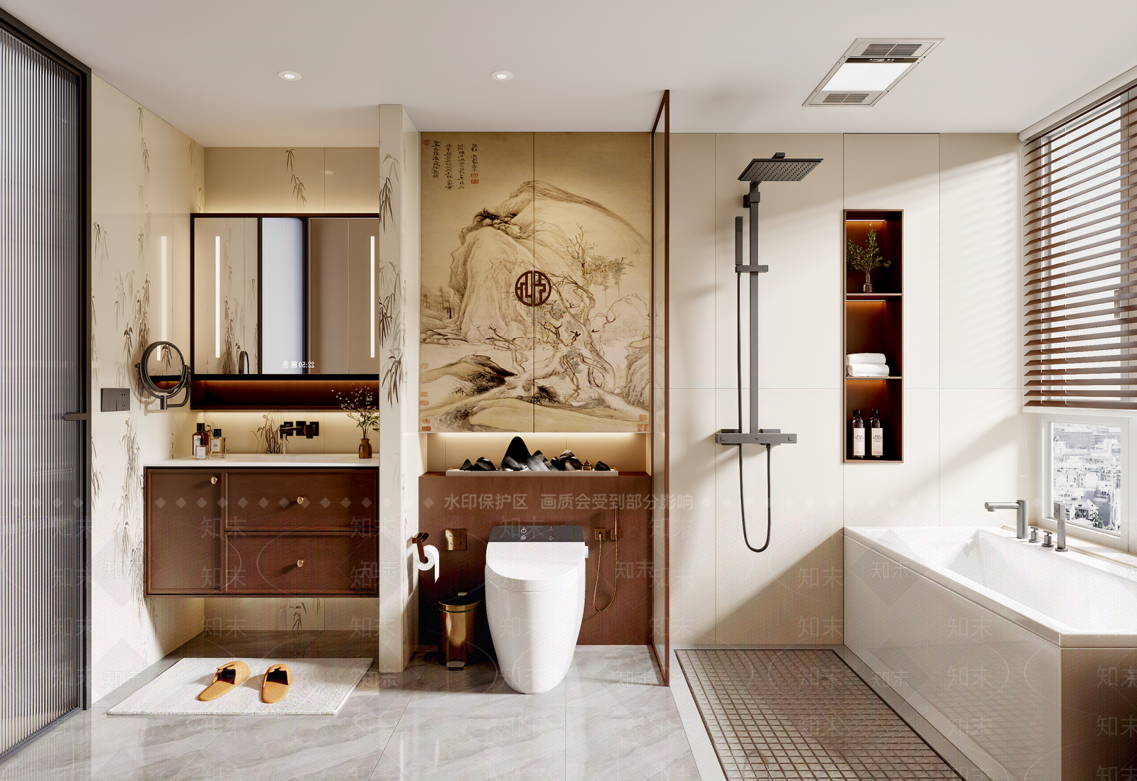 新中式卫生间3D模型下载【ID:1197705148】