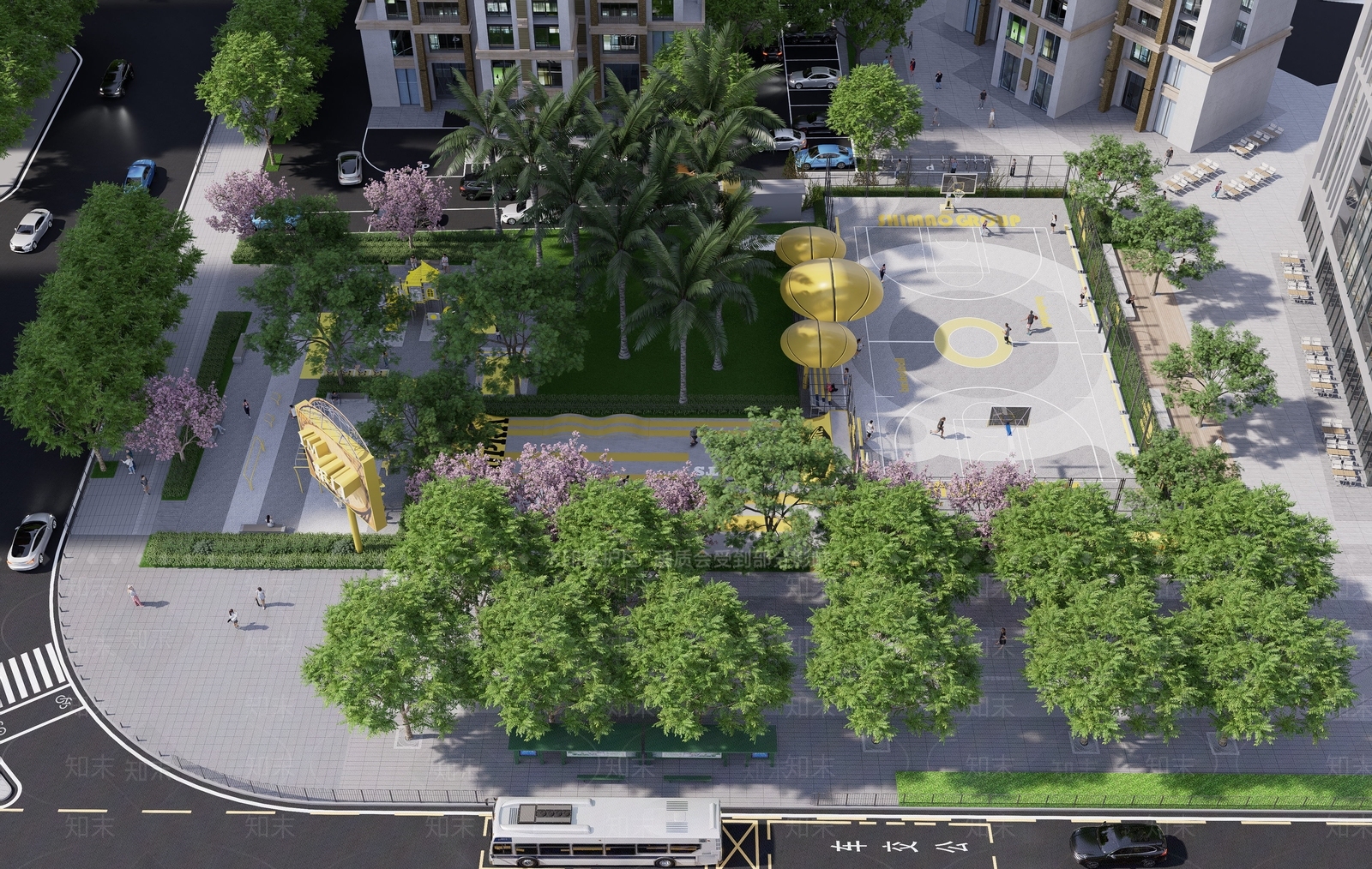 现代口袋公园SU模型下载【ID:1197708827】