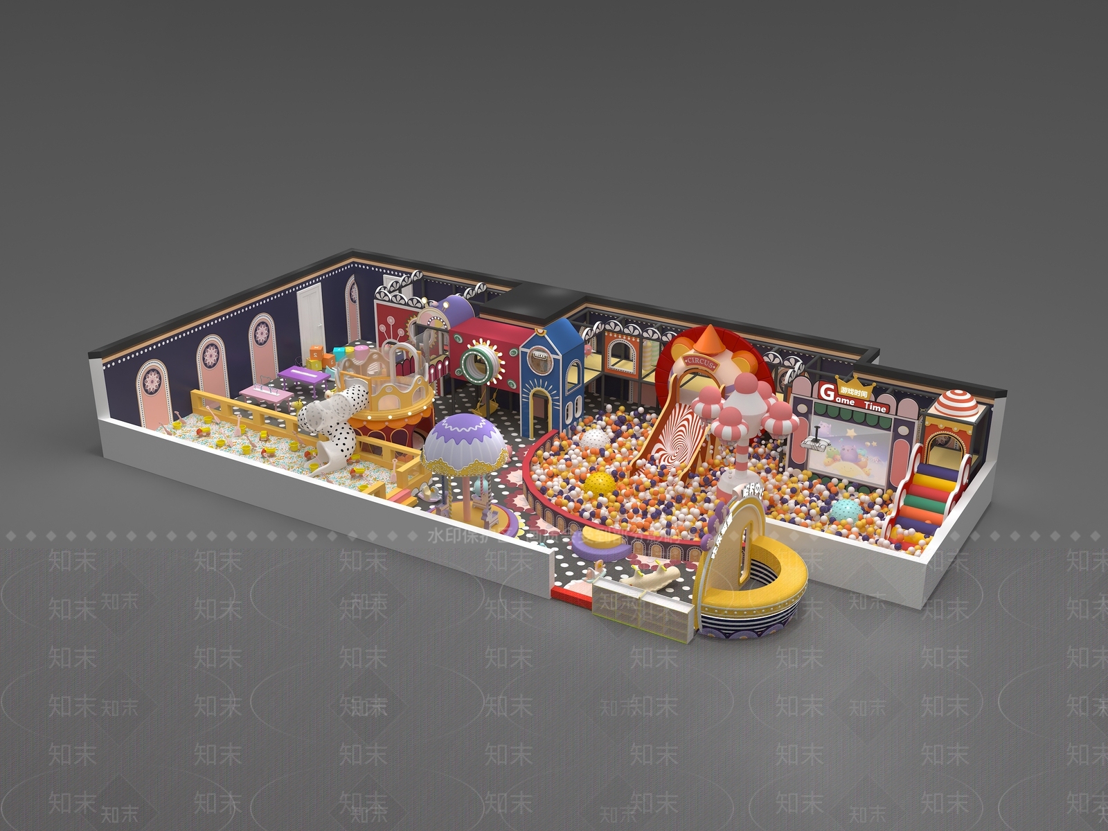 现代儿童乐园3D模型下载【ID:1197709527】
