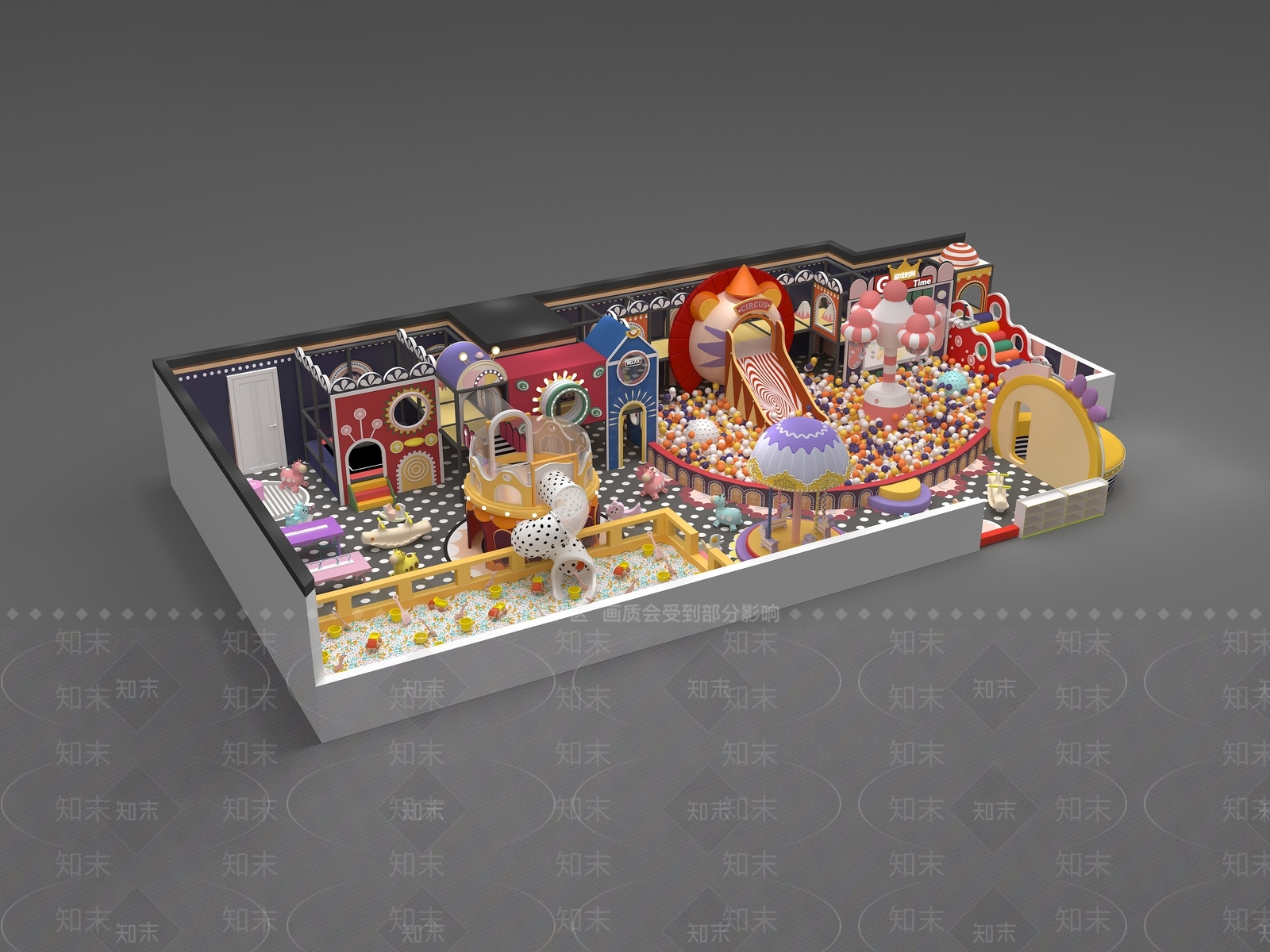 现代儿童乐园3D模型下载【ID:1197709527】