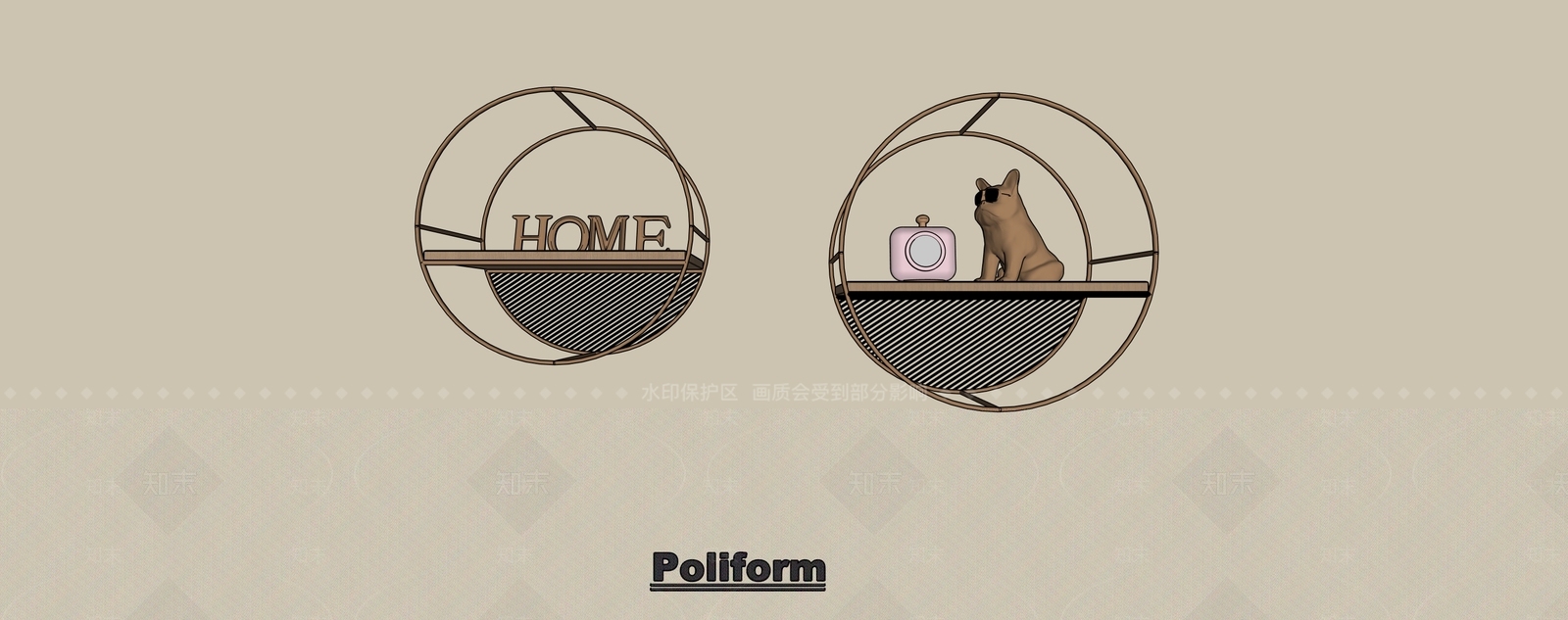 现代轻奢挂件3D模型下载【ID:1197709811】