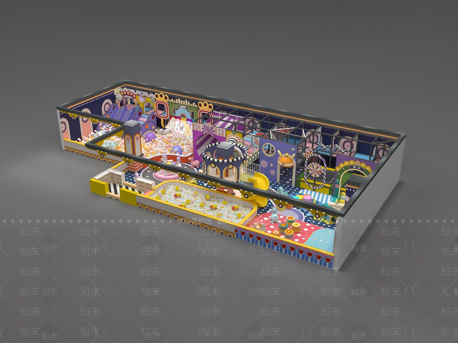 现代儿童乐园3D模型下载【ID:1197711425】