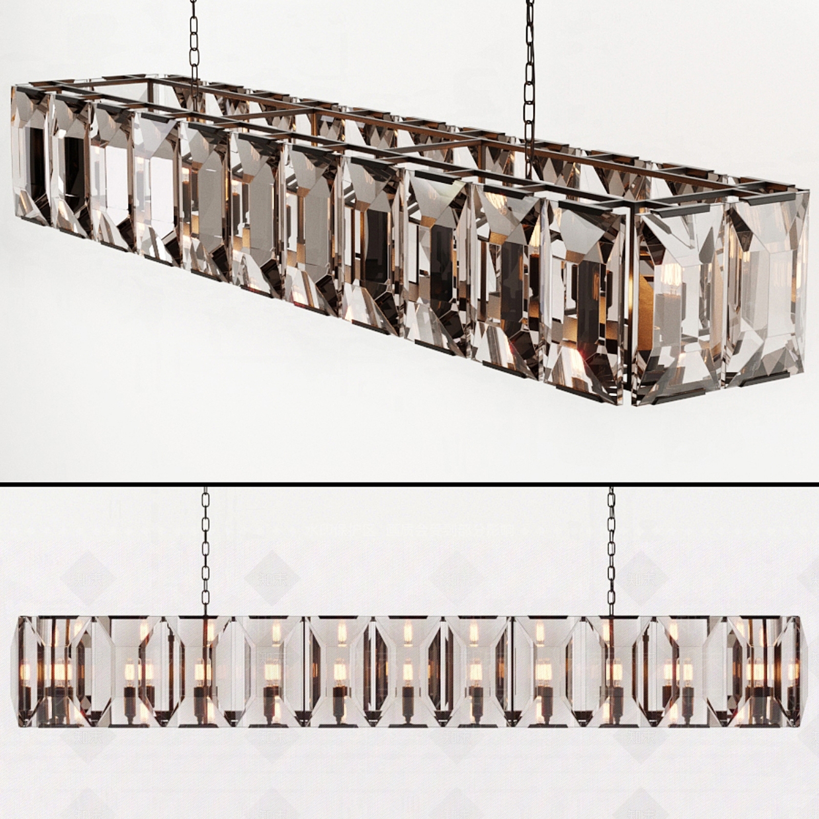 现代轻奢餐厅吊灯3D模型下载【ID:1197713071】