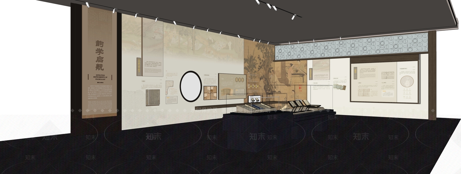 新中式其他文化空间SU模型下载【ID:1197714064】