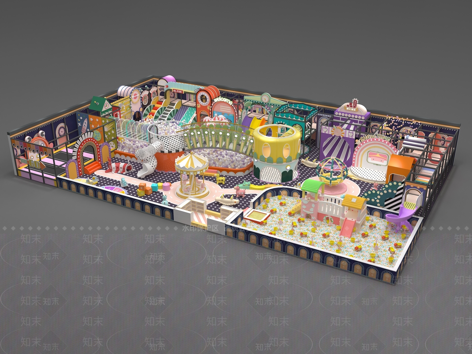 现代儿童乐园3D模型下载【ID:1197715928】
