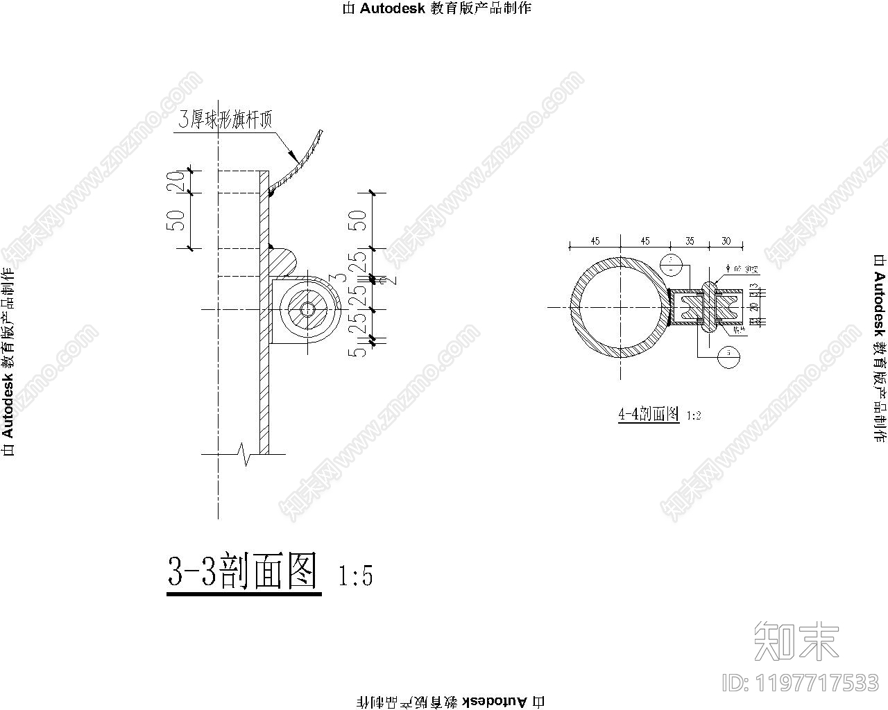 景观节点cad施工图下载【ID:1197717533】