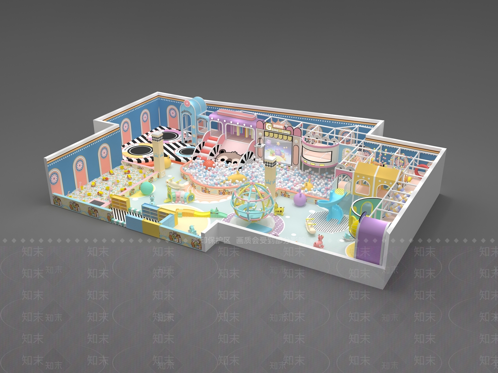 现代儿童乐园3D模型下载【ID:1197717792】
