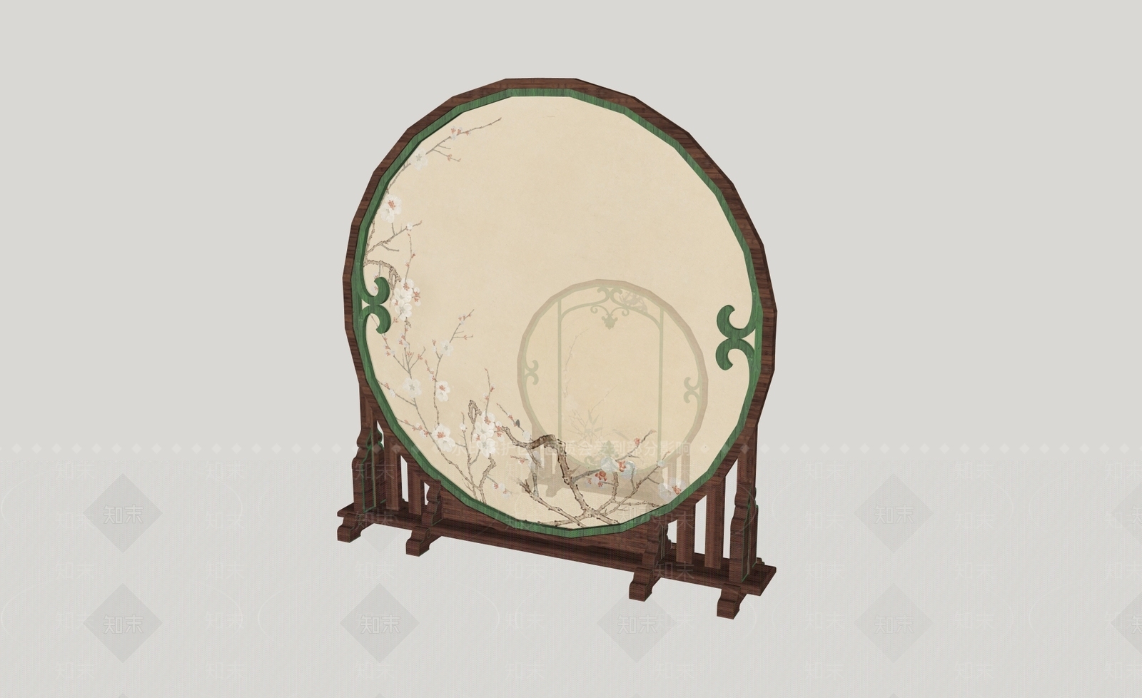 新中式中式屏风SU模型下载【ID:1197719906】
