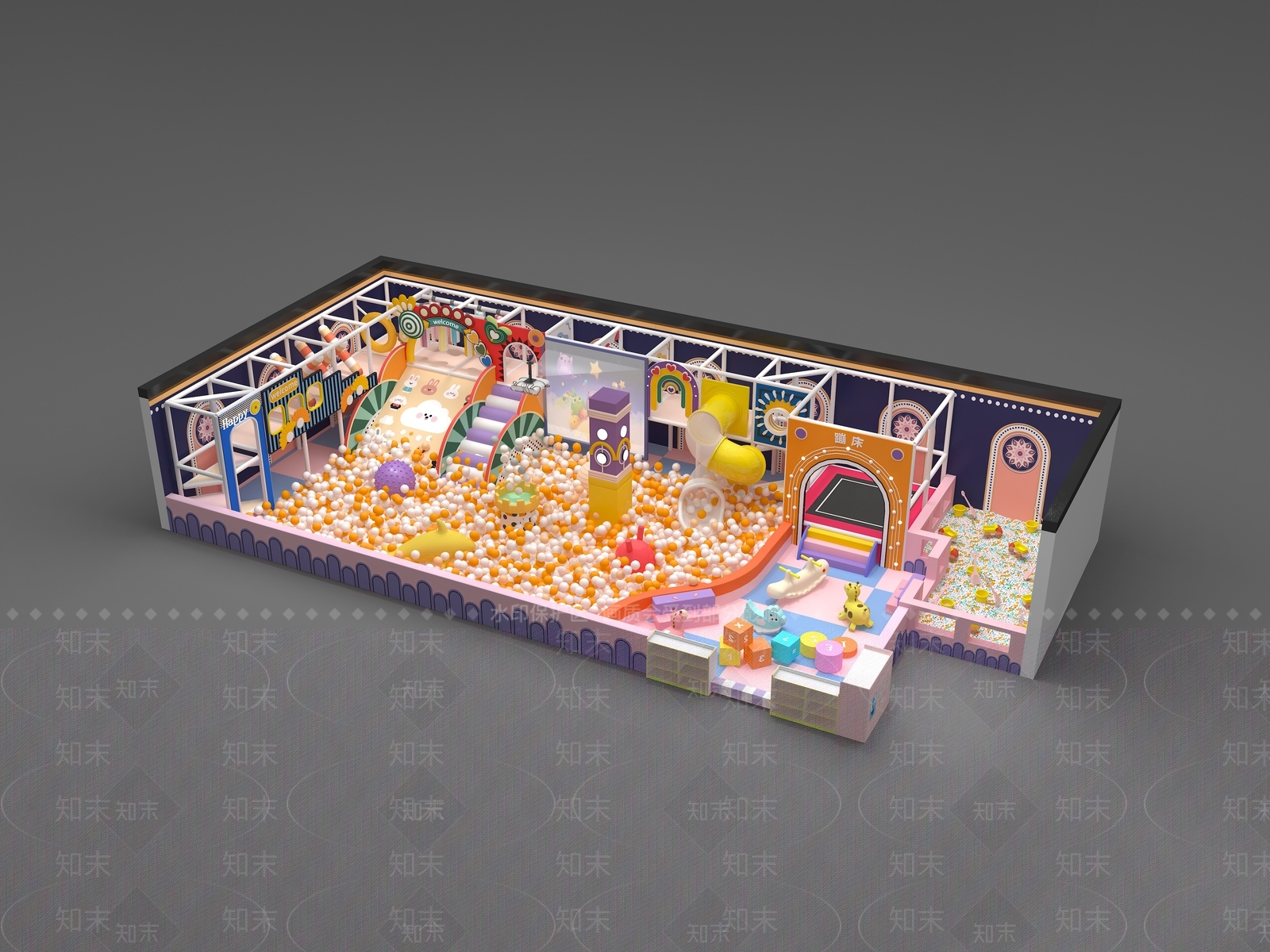 现代儿童乐园3D模型下载【ID:1197720750】