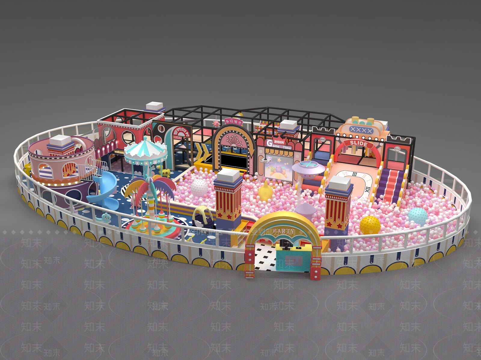 现代儿童乐园3D模型下载【ID:1197722703】