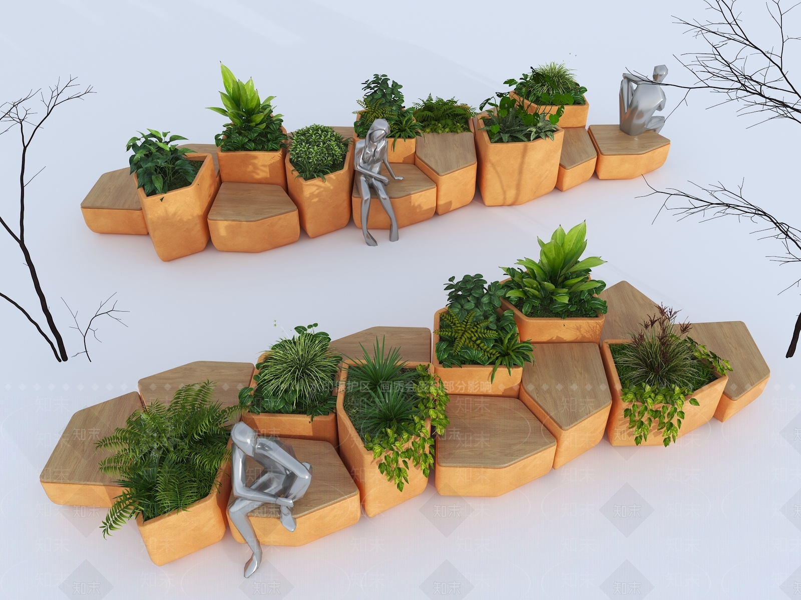 现代景观座椅3D模型下载【ID:1197741343】