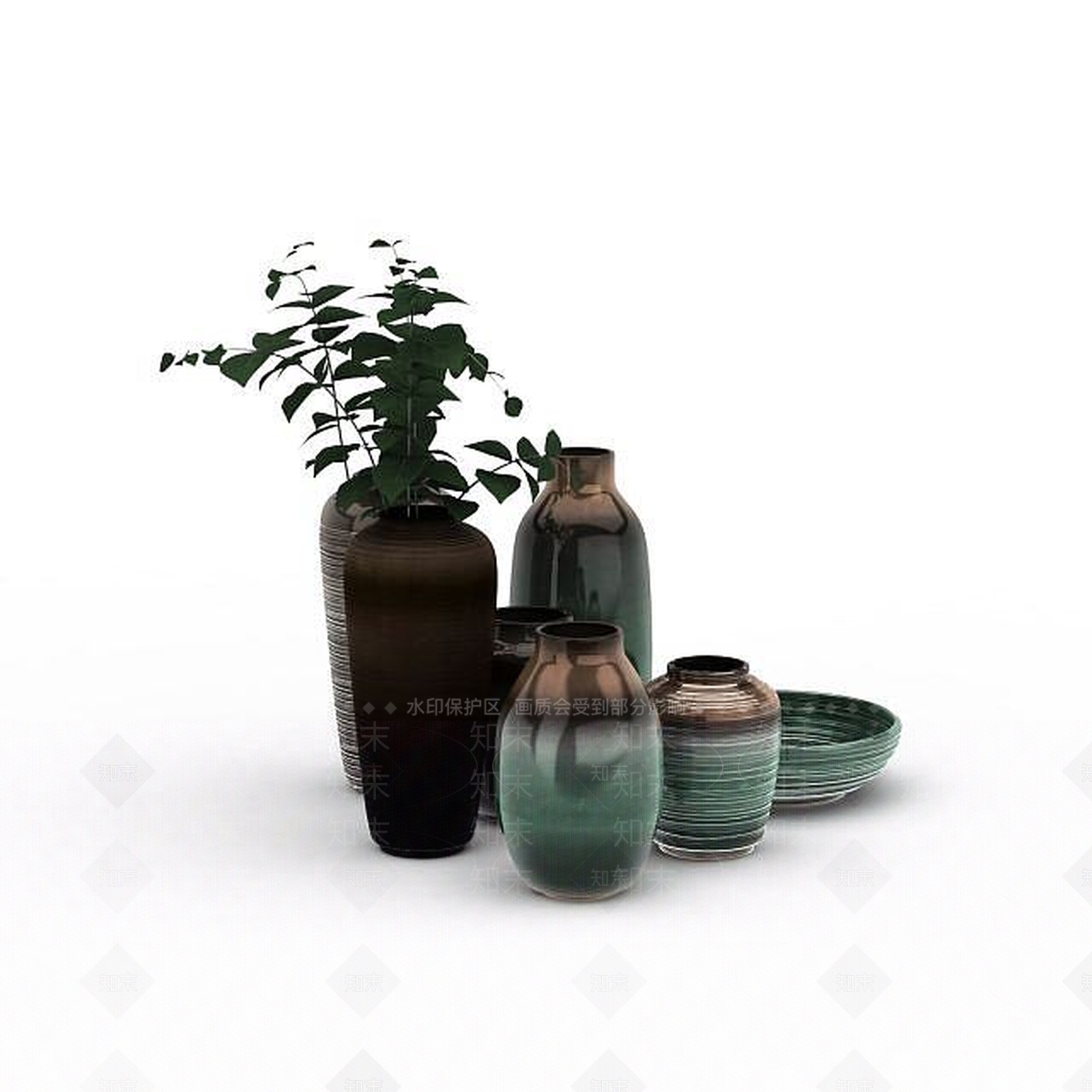 现代摆件组合3D模型下载【ID:1197742701】