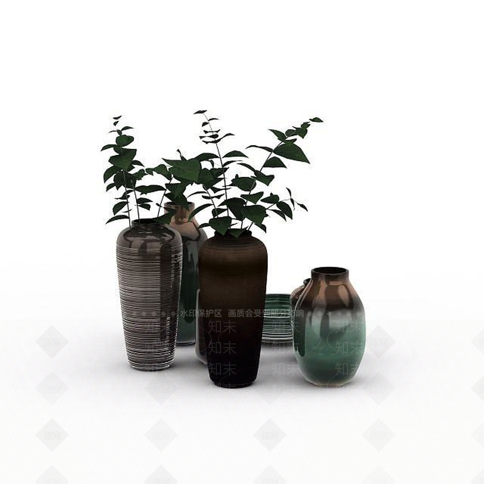 现代摆件组合3D模型下载【ID:1197742701】