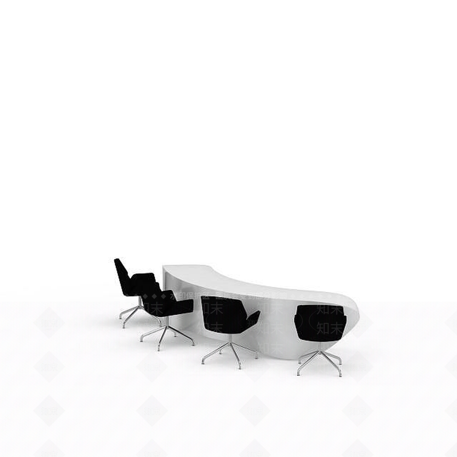 现代书桌椅3D模型下载【ID:1197743657】
