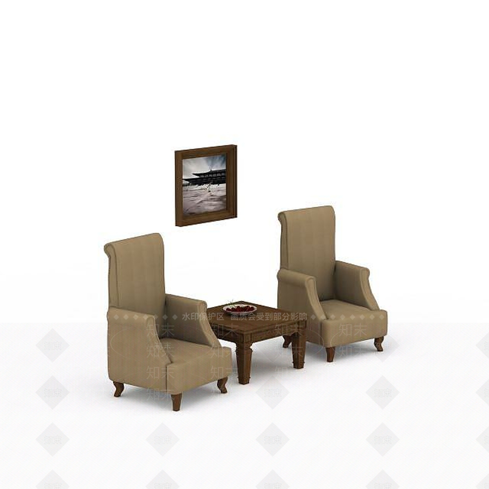 现代双人沙发3D模型下载【ID:1197744894】