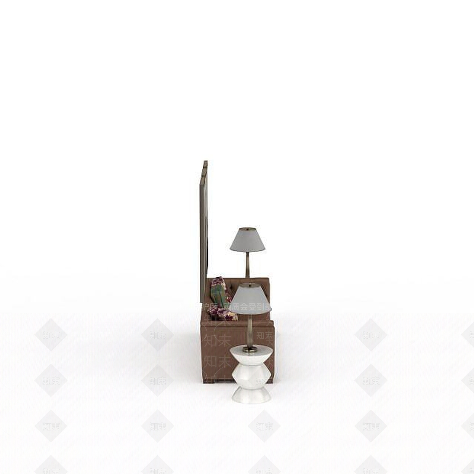 现代双人沙发3D模型下载【ID:1197744838】