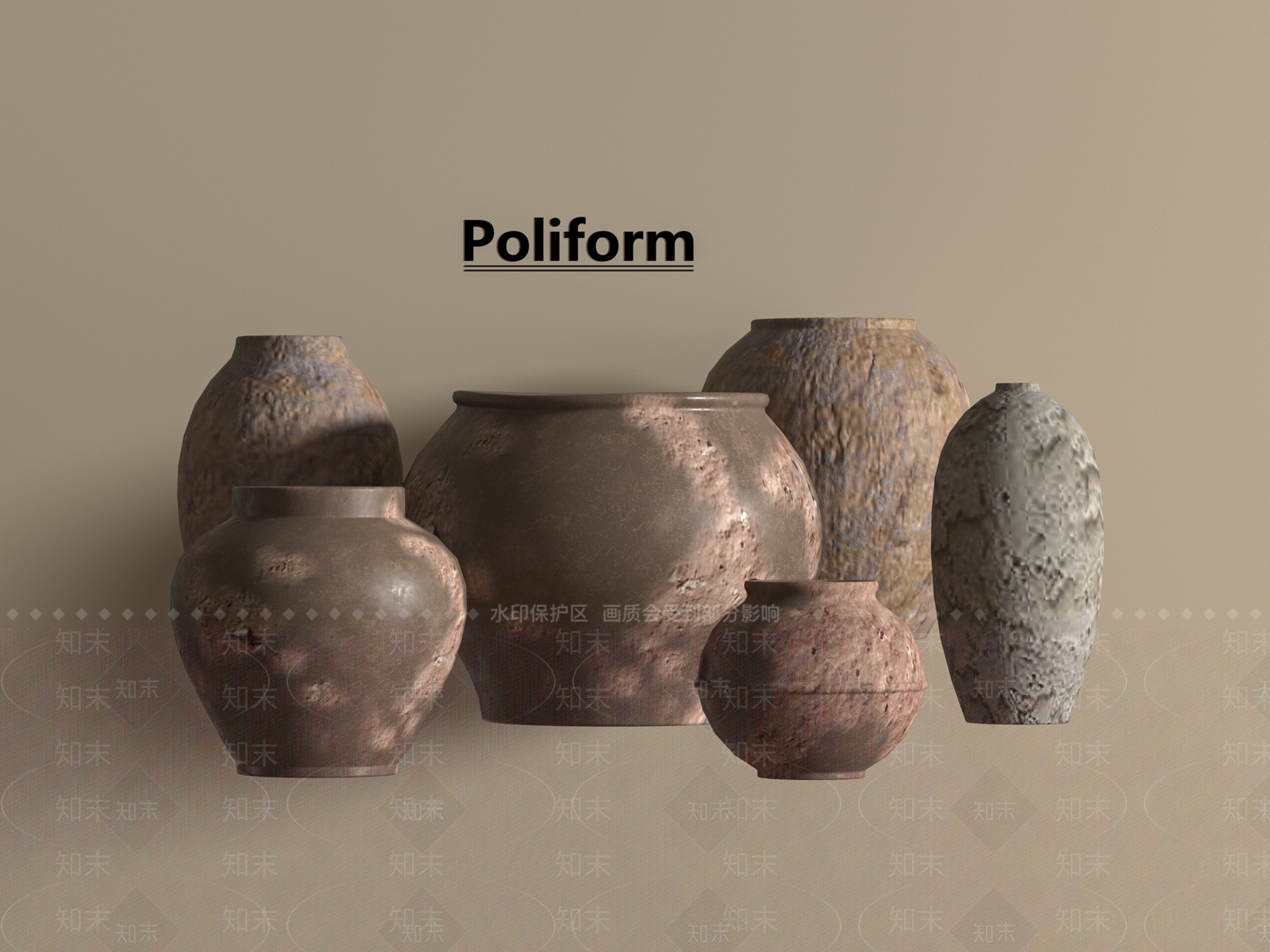 现代侘寂罐子3D模型下载【ID:1197745956】