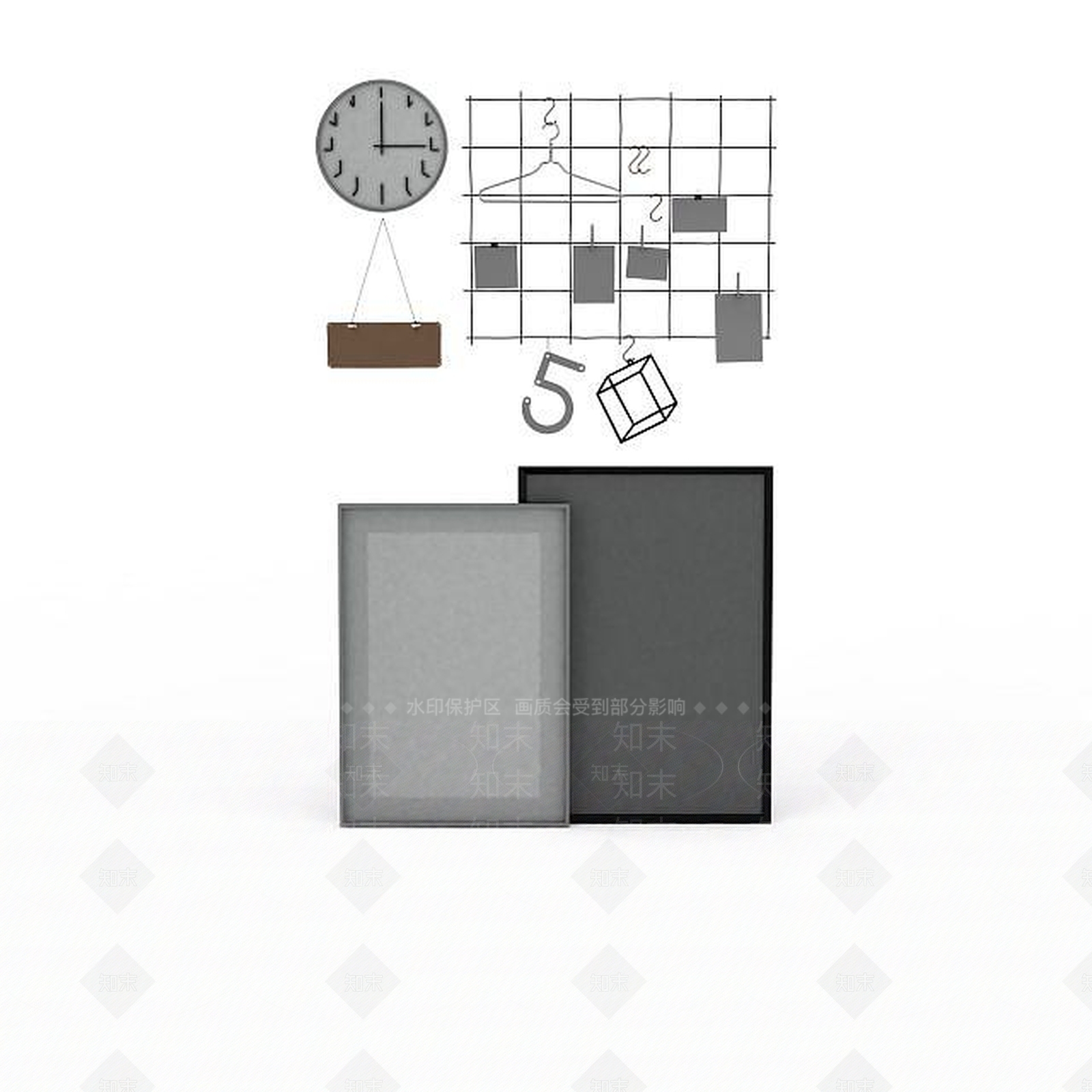 现代摆件组合3D模型下载【ID:1197746297】