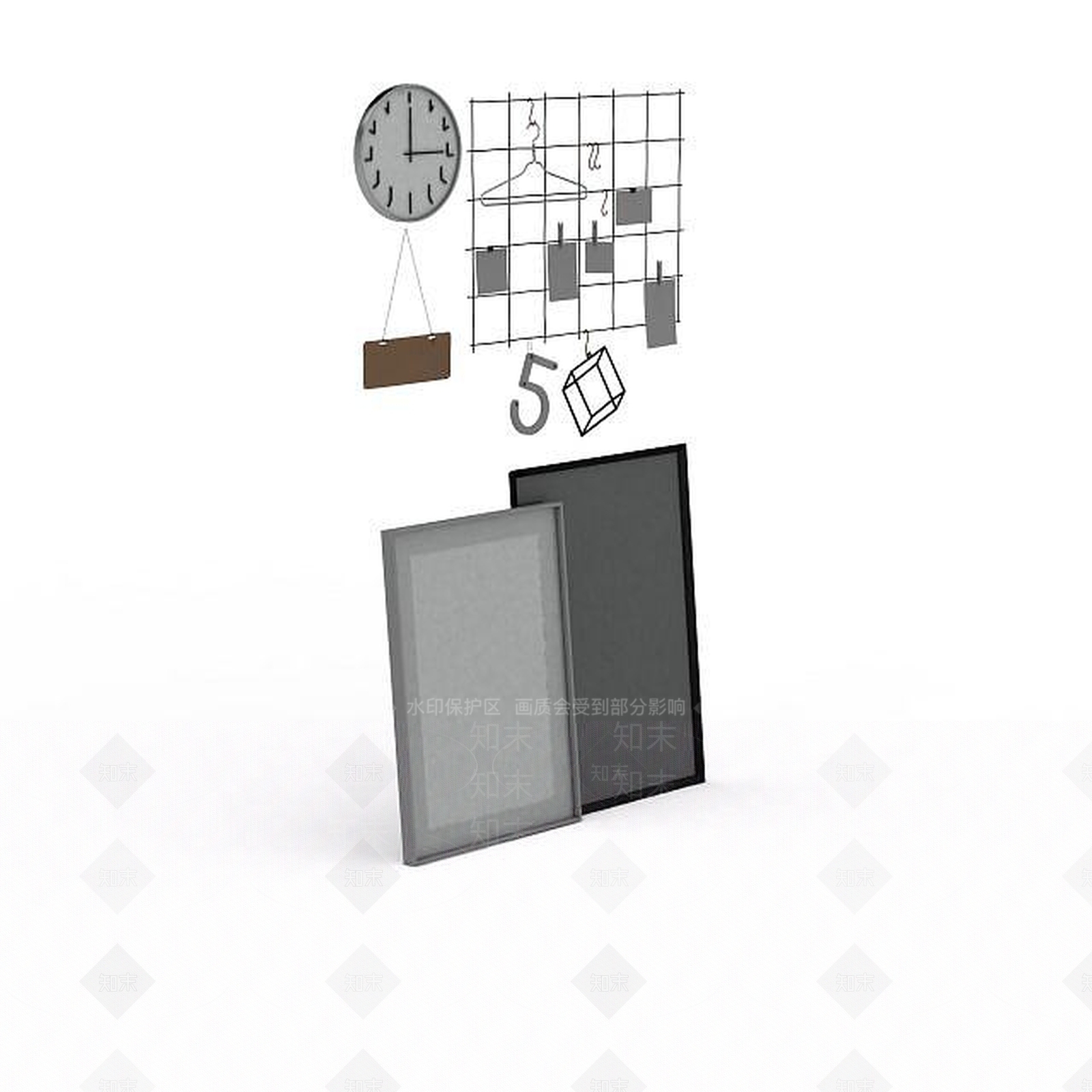 现代摆件组合3D模型下载【ID:1197746297】