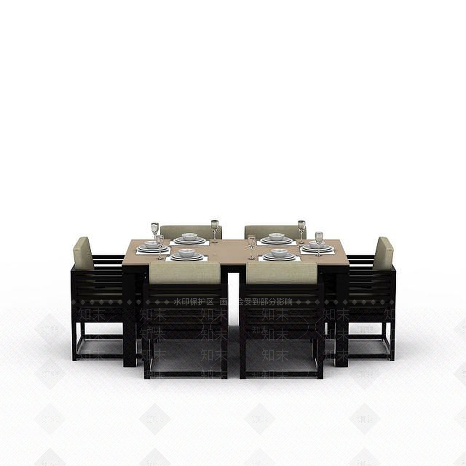 现代书桌椅3D模型下载【ID:1197747983】