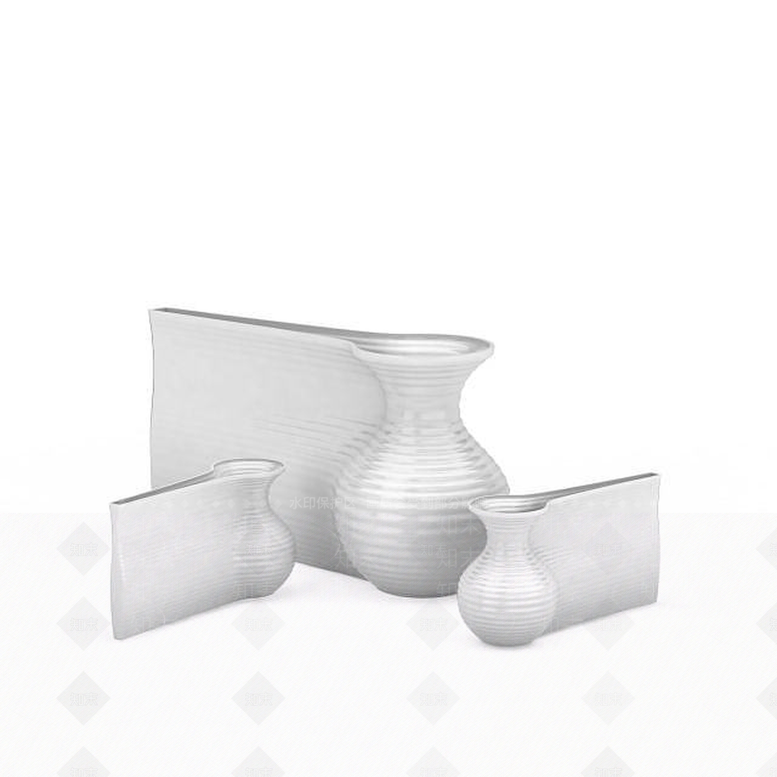 现代摆件组合3D模型下载【ID:1197748079】