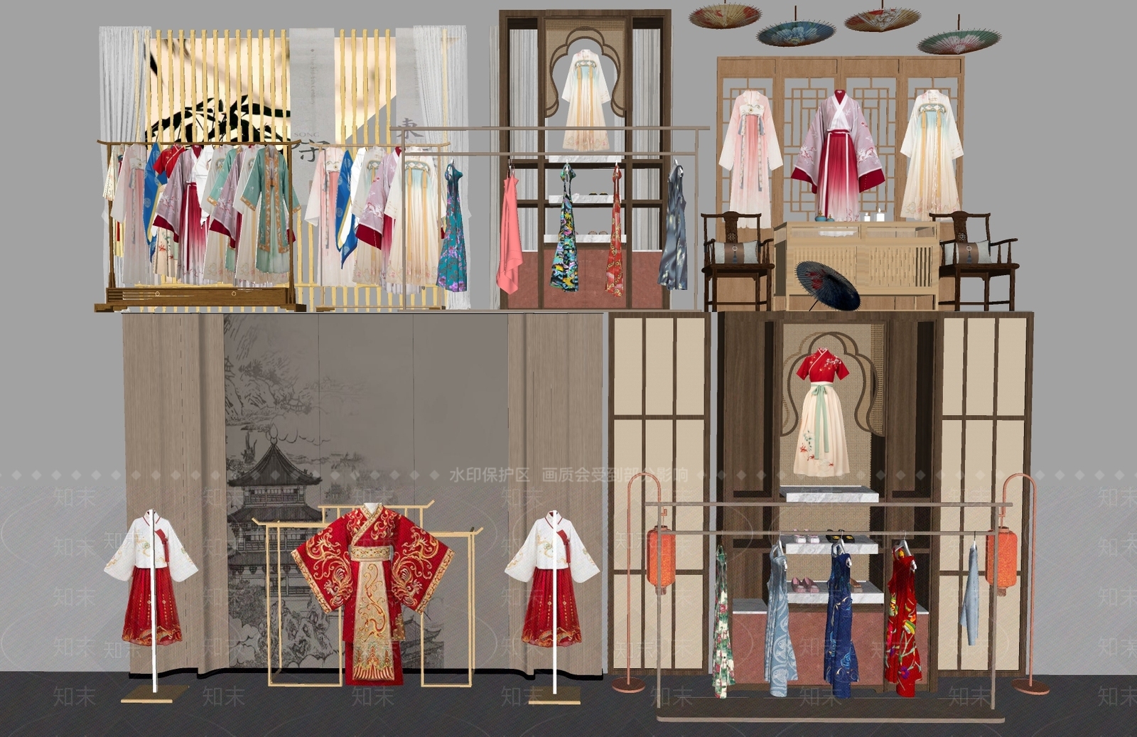 衣服SU模型下载【ID:1197750394】