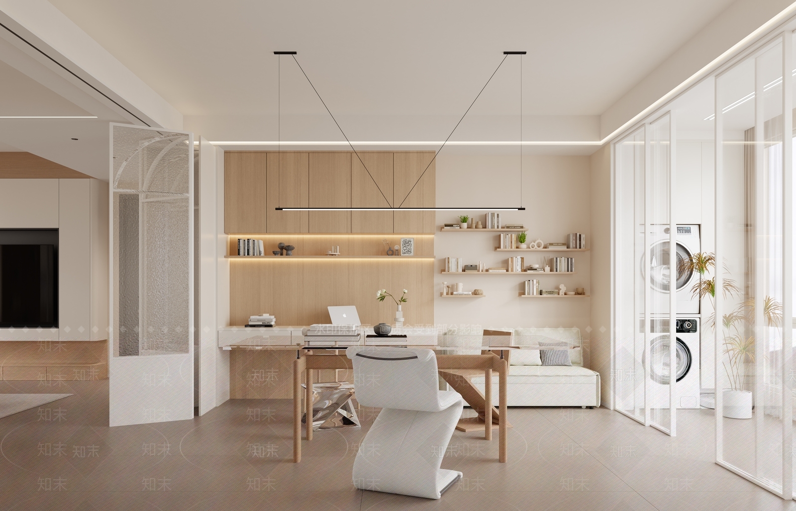木质展示柜书桌3D模型下载【ID:1227423359】