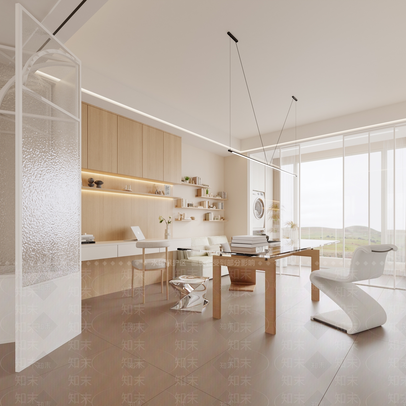 木质展示柜书桌3D模型下载【ID:1227423359】